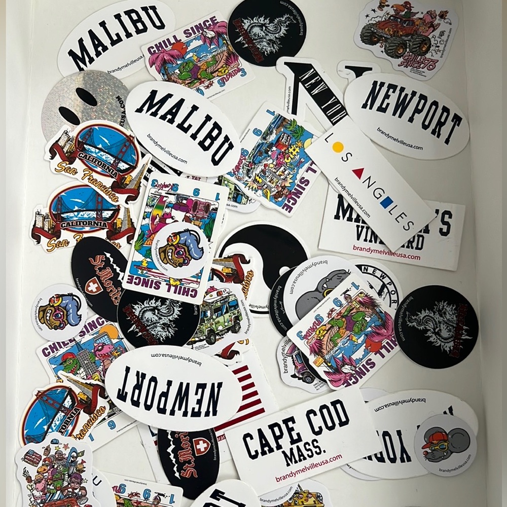 Set of 20 brandy stickers